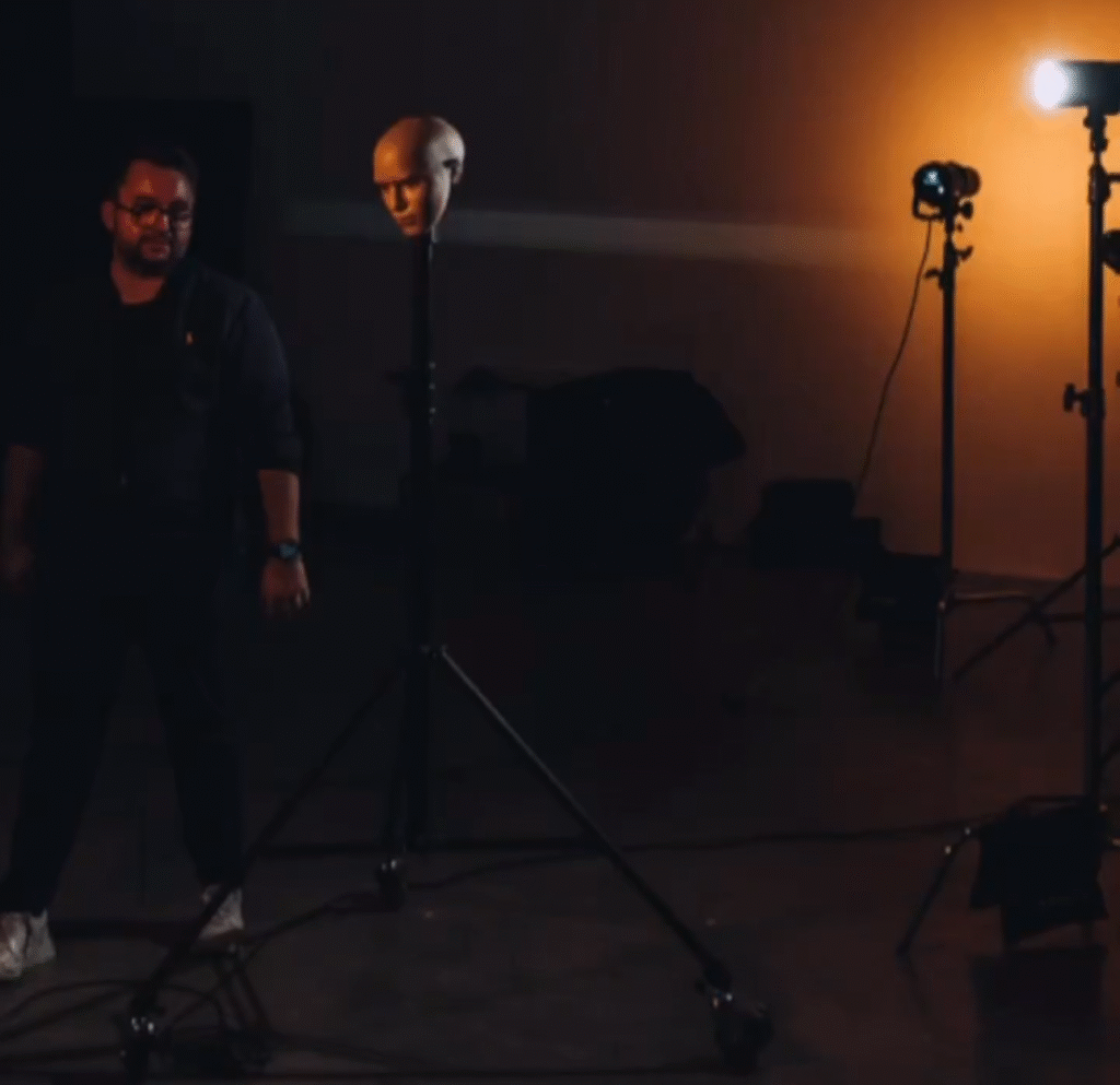 ja podczas warsztatów oświetleniowych / fot. Maja Sokół